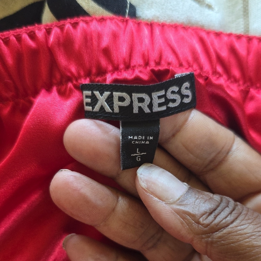 Express Red Ruffled Jumpsuit - Picture 3 of 8